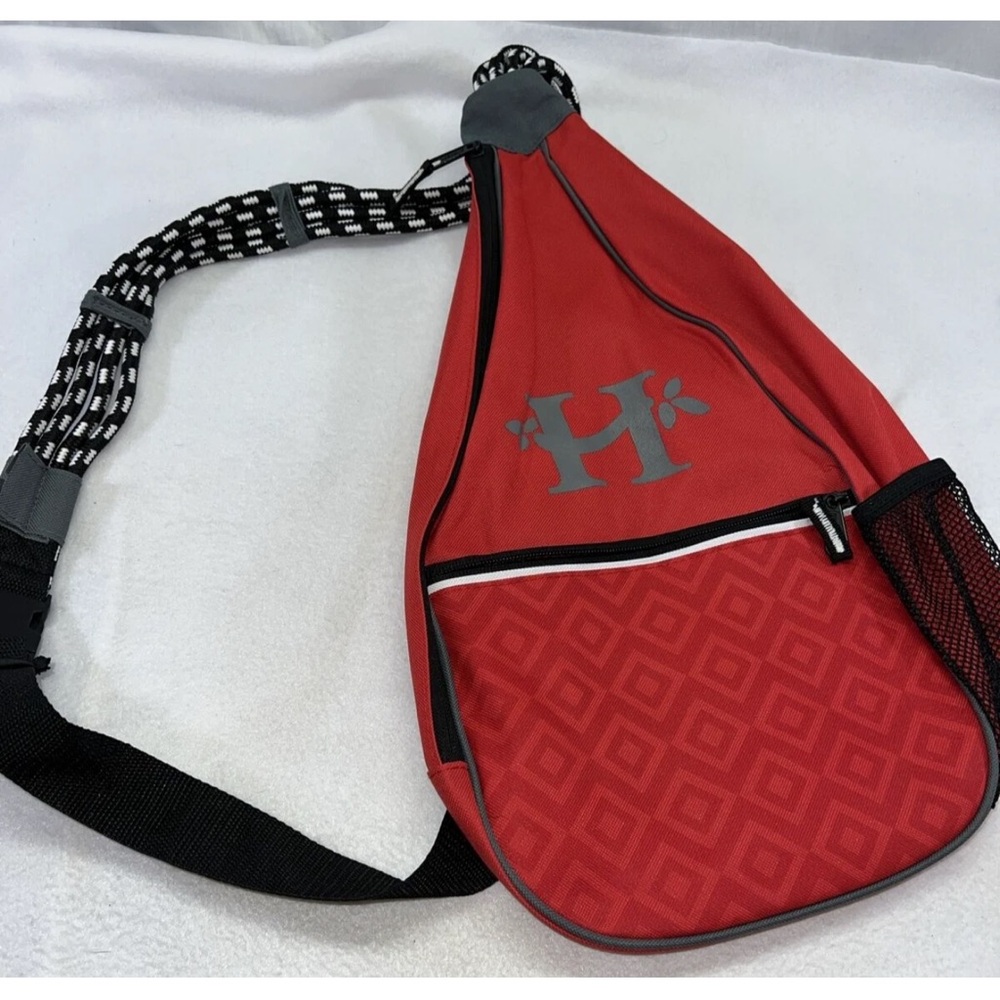 Atchison Sling Bag Red Nylon Crossbody Shoulder Travel Backpack Adjustable Strap
